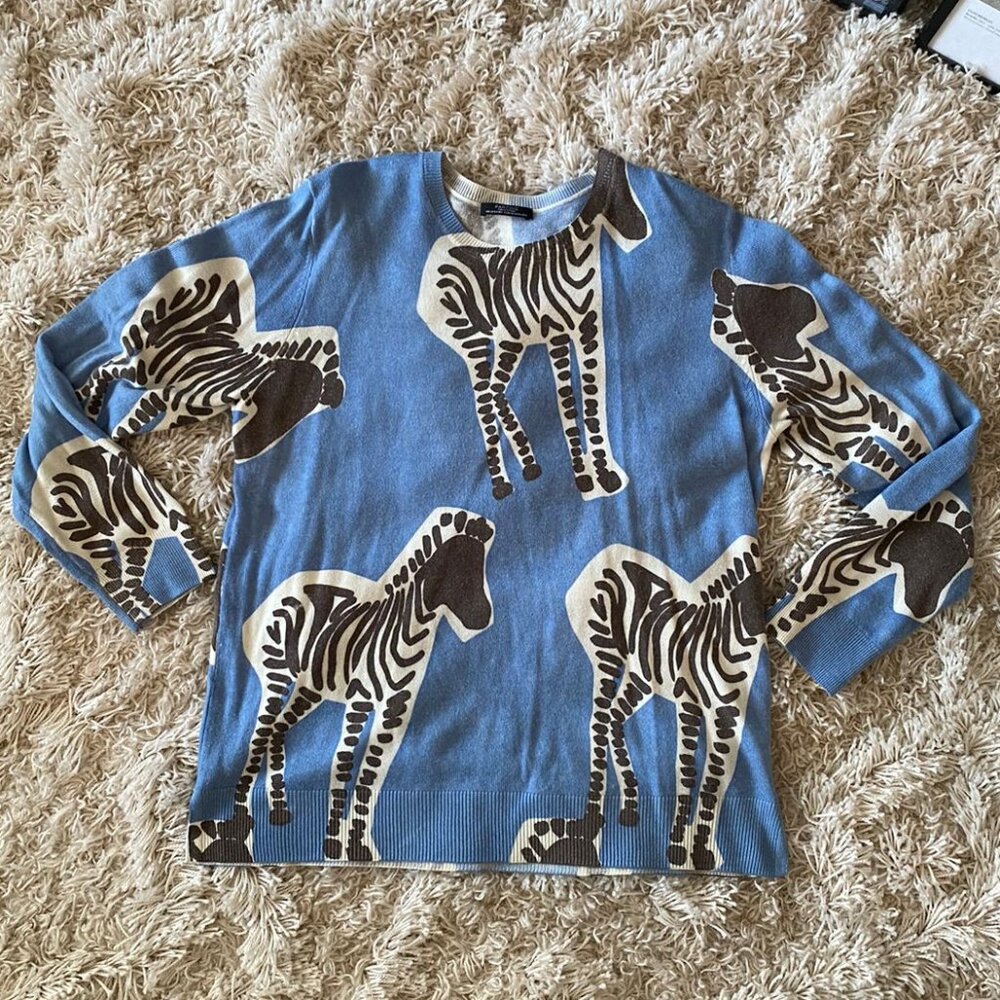 PARFOIS - Blue Zebra Sweater
